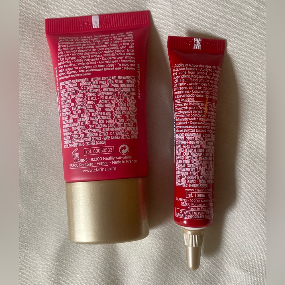 2 Pc. Clarins Rose Radiance Cream and Eye Concentrate - Picture 4 of 4